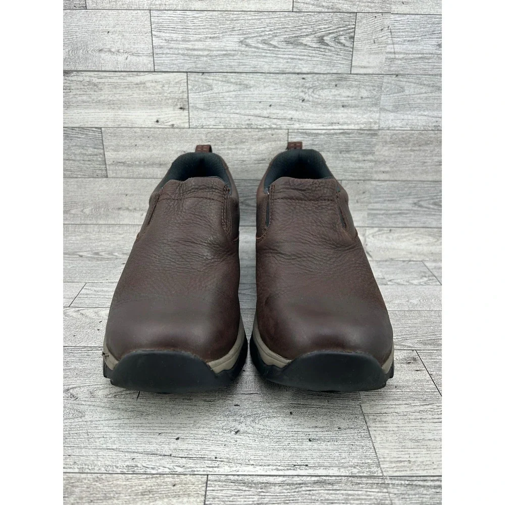 LL‎ Bean Waterproof Insulated Leather Mocs Brown Vibram Arctic Grip Women Size 9
